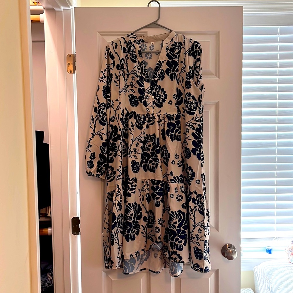 Beautiful blue flower dress